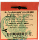 Bílá čokoláda 40% s kousky bobů 4g