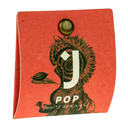 Bílá čokoláda 40% s kousky bobů 4g