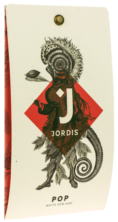 Bílá čokoláda 40% s kousky bobů 50g